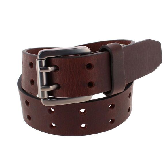 Wrangler Boy's Milled Buffalo Leather Double Hole Roller Buckle Belt - Picture 1 of 4